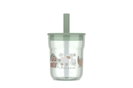Mepal kinderglas Mio 250ml met rietje - little farm