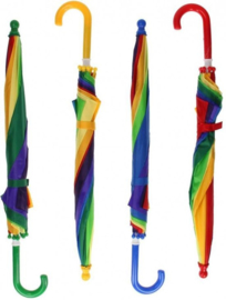 John Toy-C.W.-Unisex Paraplu regenboog -Multi Color