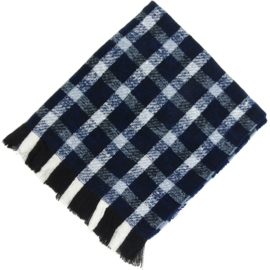 Klijn-Sjaal Ruit 180X60cm- Navy