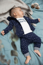 Dirkje-Baby Boys cardigan reversible Bio Cotton-Navy