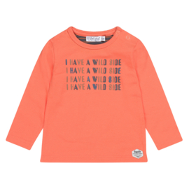 Dirkje-Boys T-shirt ls-Bright orange