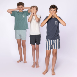 No Way Monday-Jongens Zwembroek mid -Zwart