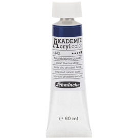 Acryl color- cobalt blue hue deep (443), opaque, good fade resistant, 60ml-Schmincke AKADEMIE