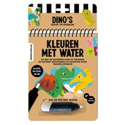 Interstat-Kleuren met water-kleur en doeblok-Dino's