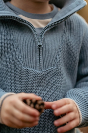 Little Dutch-Jongens gebreide sweater-Stone Blue