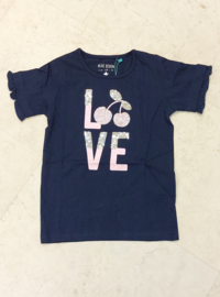 Blue Seven-Kids Girls knitted T-shirt-Ultramarin