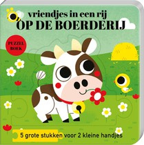 Image books-Puzzel boek-Vriendjes in een rij-op de boerderij