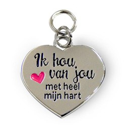 Miko-Ik hou van jou Charms for you-silver