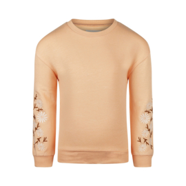 Koko Noko-Meisjes sweater -verlengde schouder -perzik