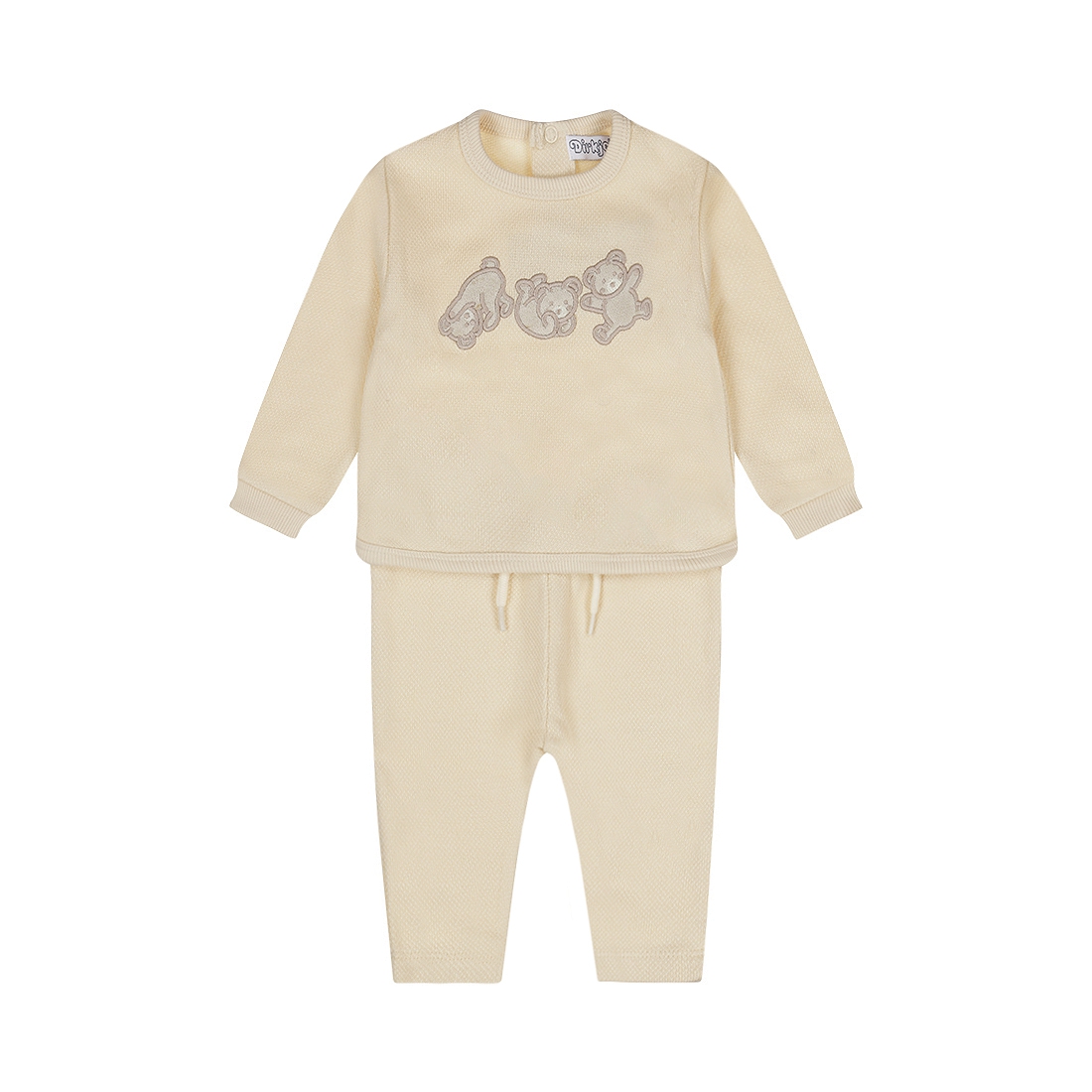 Dirkje-Meisjes 2 pce babypakje ls-Off white