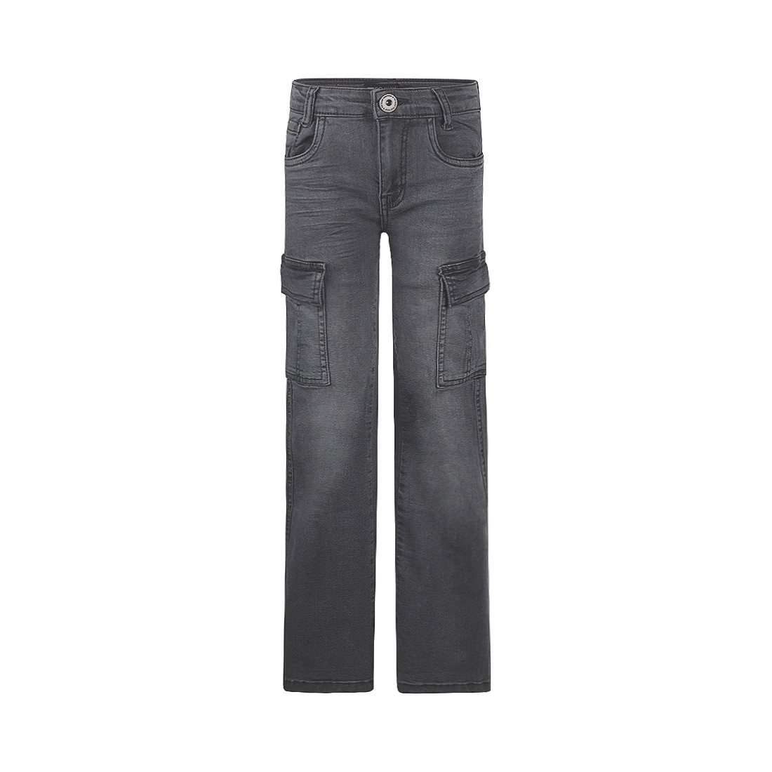 No Way Monday-Meisjes  Jeans met wijde pijpen -Midden grijs