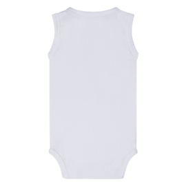 Dirkje-Baby romper mouwloos- Wit