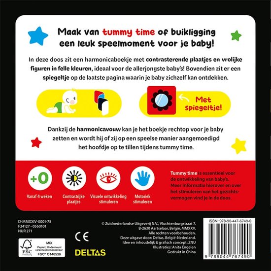Deltas Babyboek - Hello Baby Tummy Time - Met Spiegeltje