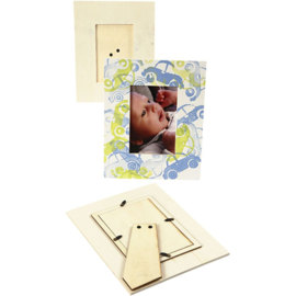 Houten fotolijst 16 x 20 cm–Blank hout–Zelf te versieren