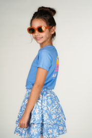 Moodstreet-Meisjes  REBELLE Miami-Bloemen rok-Miami Blauw