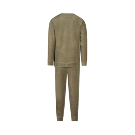 Charlie Choe- Jongens velours set-Faded green