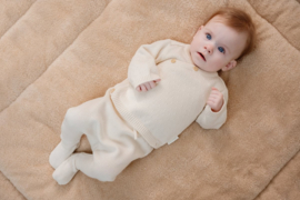 Little Dutch -Gebreid vestje overslag-Off white