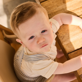 Dirkje-Jongens 2 pc set, Polo shirt, Shorts, suspenders-Blauw