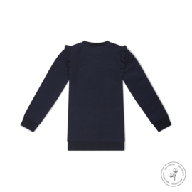 Koko Noko-Girls Nena Dress Ls Bio Cotton-Navy