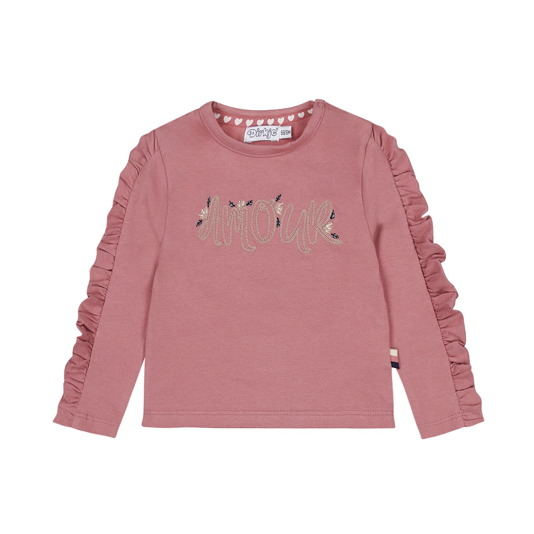 Dirkje-Meisjes T-shirt ls-Mauve