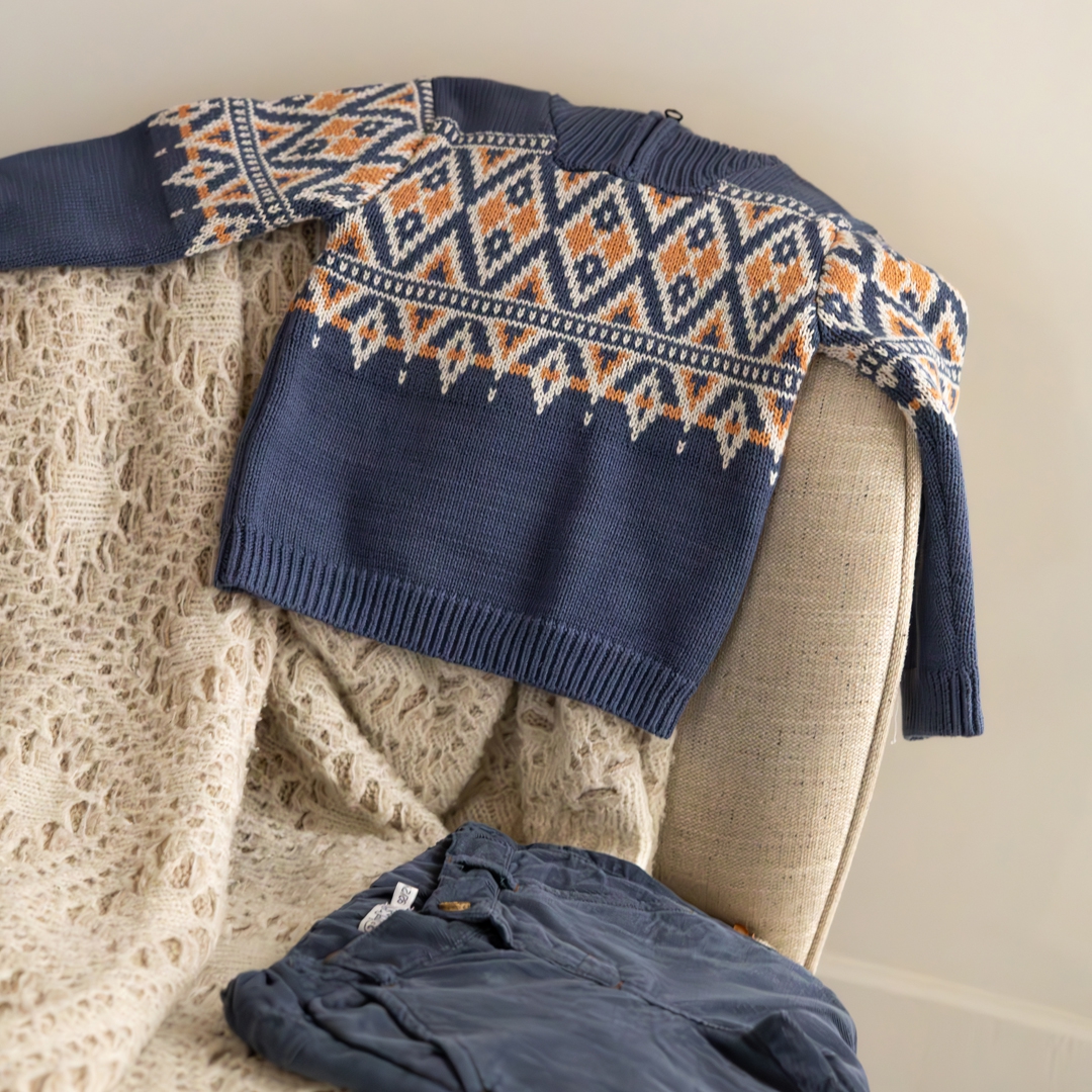 Dirkje-Jongens Pullover-Navy