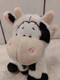 Toys-Knuffel Koe zittend-16 Cm-Polyester-Wit