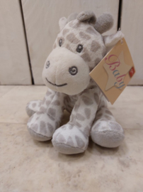 Suki-Knuffel Giraf zittend-15 Cm-Polyester-Wit