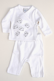 LPC-Baby Unisex pre 2pce Babysuit Sheep- White