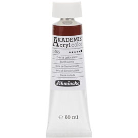 Acryl color-burnt sienna (665), opaque, extr. fade resistant, 60ml-Schmincke AKADEMIE