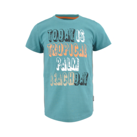 Legends22-Jongens t-shirt Bas-Teal blue-blauw