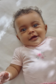 Little Dutch -Romper korte mouw roze Blossom