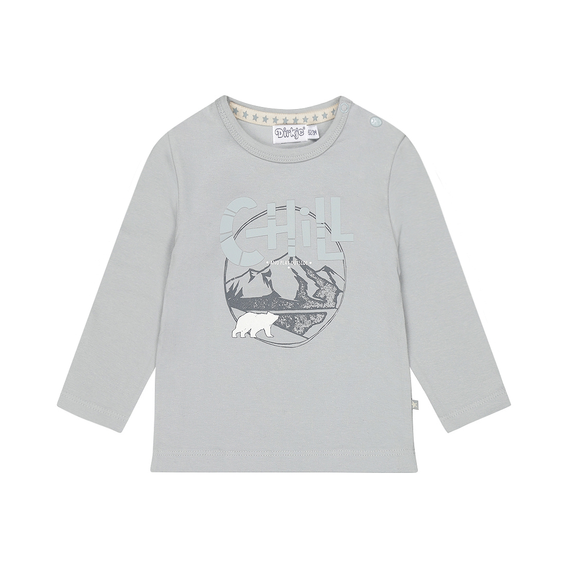 Dirkje-Jongens T-shirt l.s- Faded blue