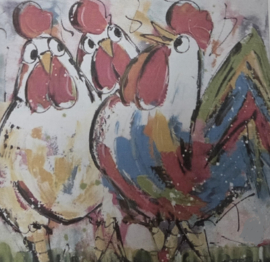 Workshop Kippen schilderen op canvas doek