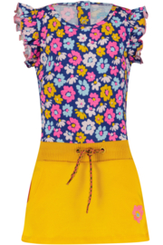4President-Girls Dress Chaya-Flower AOP-Yellow
