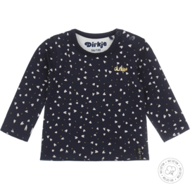 Dirkje-Baby Boys t shirt Bio Cotton -Navy