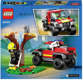 Lego City brandweer 4x4 Brandweertruck redding Set - 60393