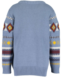 Blue Seven-Kids Boys knitted pullover-Med blue