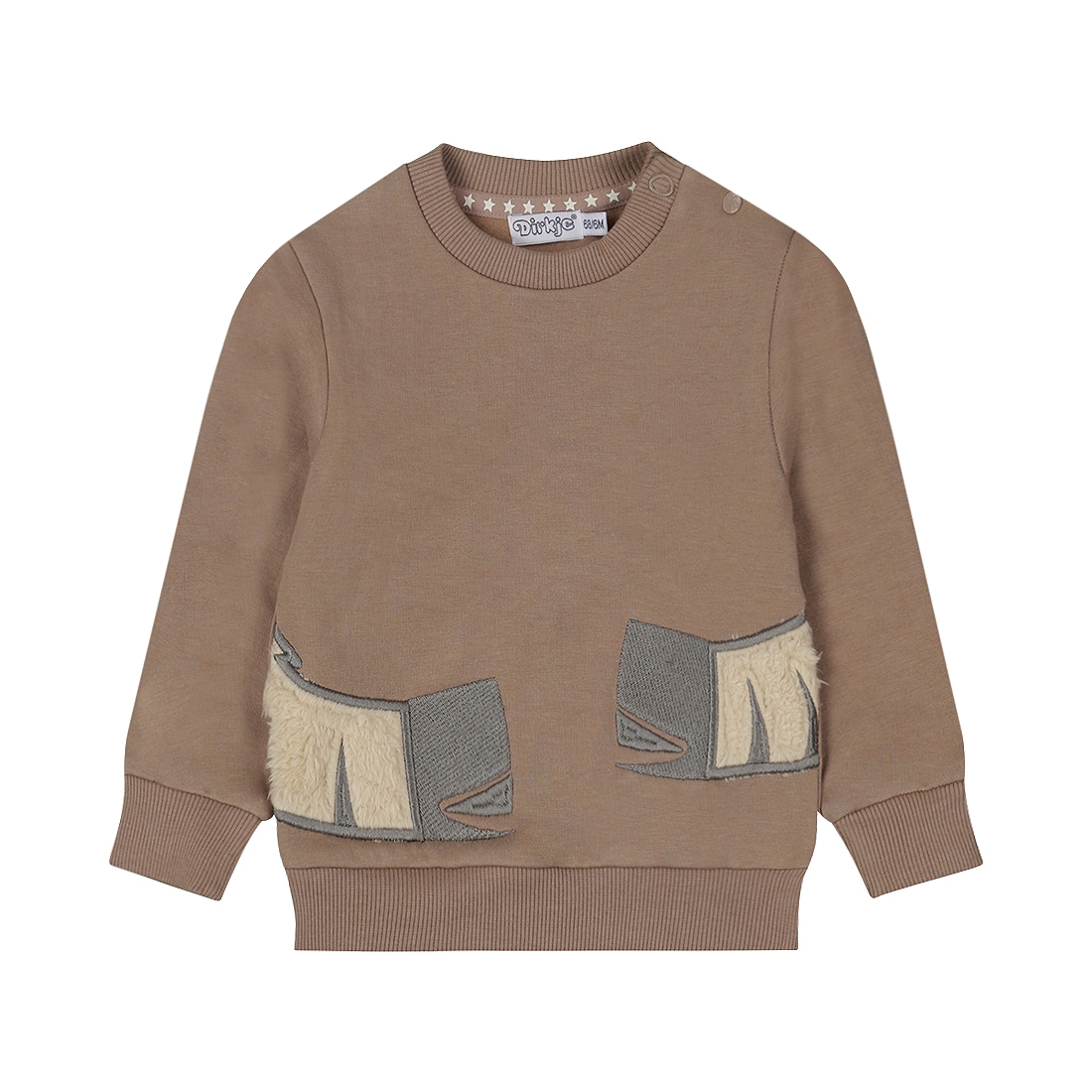 Dirkje-Jongens Sweater -Vervaagd bruin