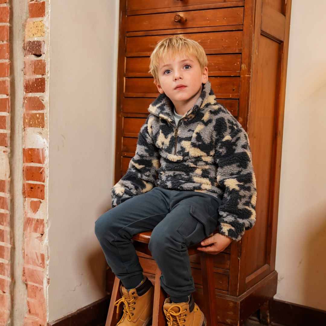 Koko Noko-Jongens Joggingbroek cargo-Steel blue