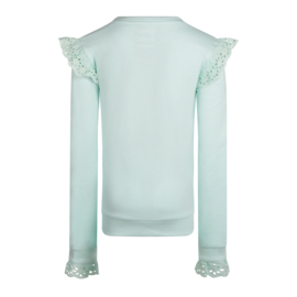 No Way Monday-Meisjes Sweater met ronde hals Ls-Licht aqua
