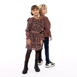 No Way Monday-Jongens Oversized Sweater met ronde hals- Bruin