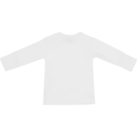 Klein Baby-T-Shirt lange mouw Rib-Natuurlijk wit