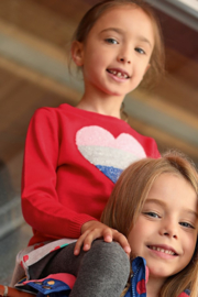 Blue Seven-Kids Meisjes pullover-Rood