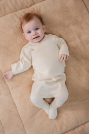 Little Dutch -Gebreid vestje overslag-Off white