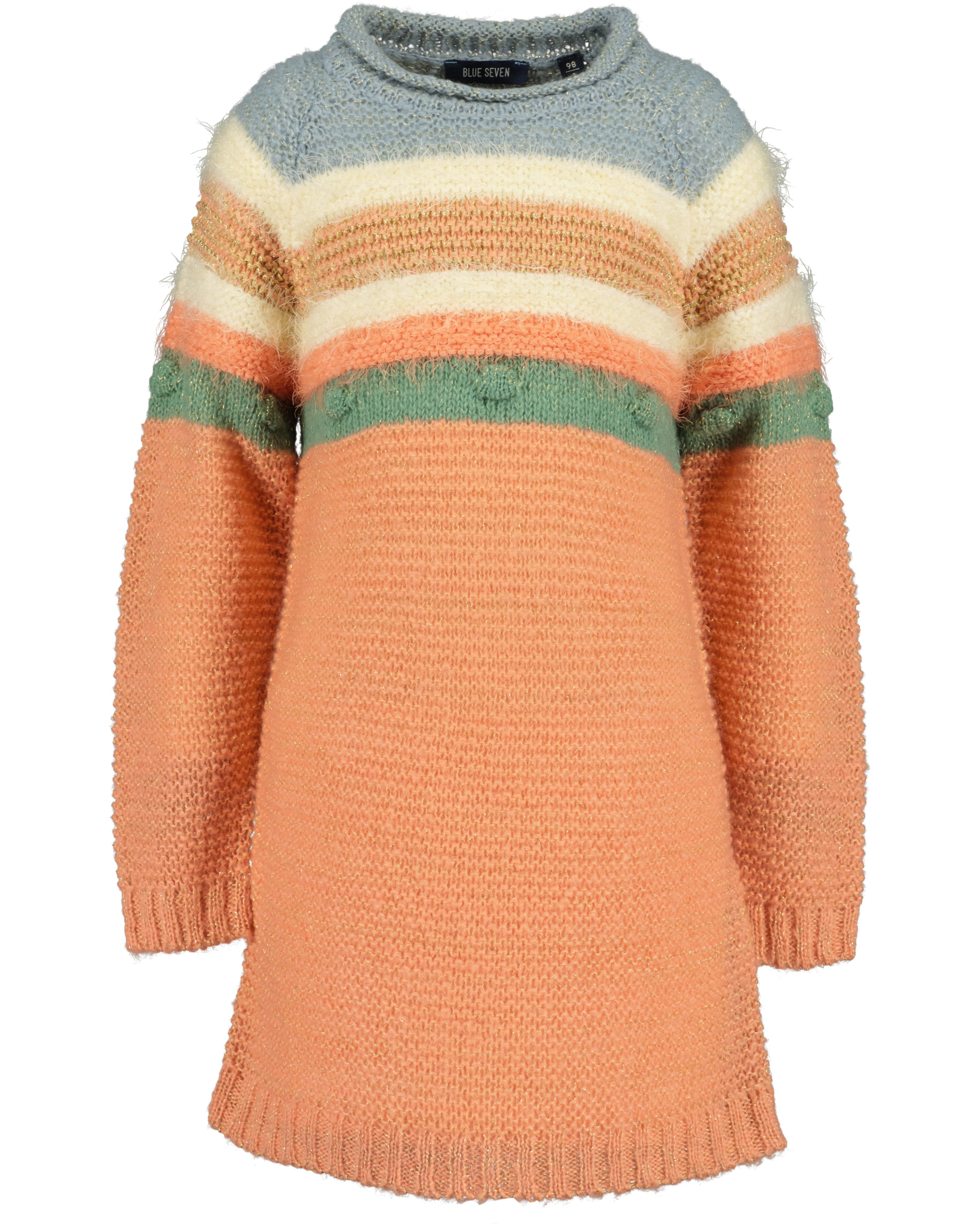 Blue Seven -Meisjes gebreide jurk-Melon