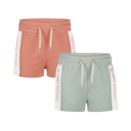 Koko Noko-Meisjes korte broek-2 pack-Faded groen