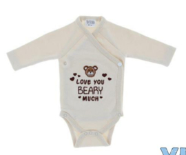 VIB-Romper Love you BEARY much- Beige