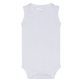 Dirkje-Baby romper mouwloos- Wit