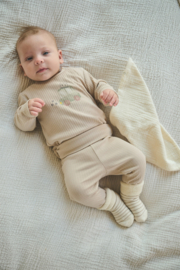 Petite Maison-  Seg rib jersey broek- Oatmeal