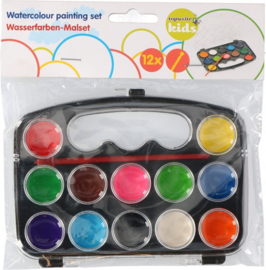 Topwrite Kids-Waterverf 12 delig met penseel-Multi Color